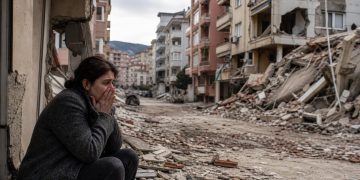 Rüyada deprem görmek ne anlama gelir temasını anlatan yatak odasında düşünen kişi
